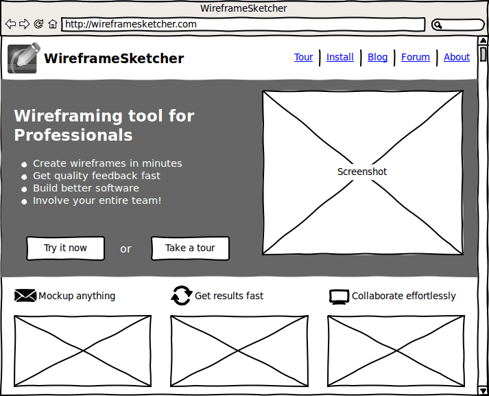 Screenshot Wireframesketcher