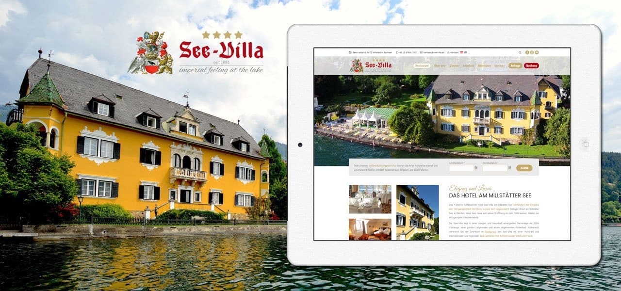 Webdesign für See-Villa